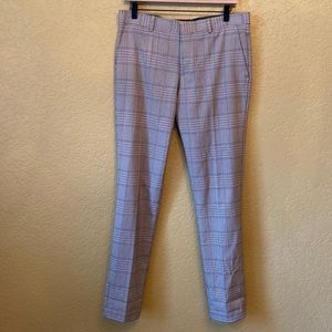 Men Zara dress pants brown plaid